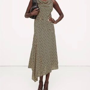 Banana Republic NEW Black and Tan Polka Dot Dress